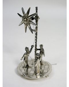 Miniatuur zilveren driekoningenspel, de meester van het borstbeeld, Amsterdam, ca. 1725