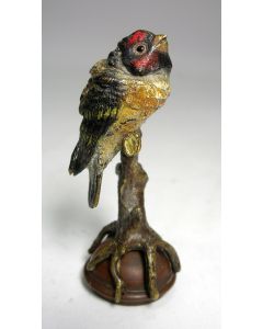 Weens bronzen lakstempel, vogeltje,  ca. 1900