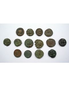  14 Romeinse munten, 4e eeuw