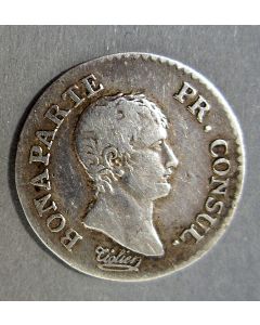 Frankrijk, 1/4  franc zilver, Napoleon, l'an 12 ( 1803/4)