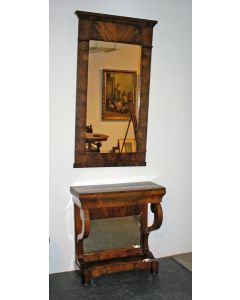  Mahonie trumeau met spiegel, ca. 1840