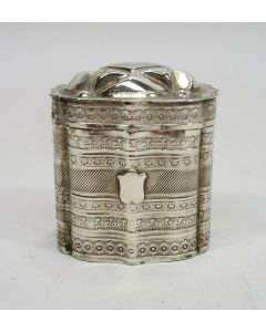 Fries zilveren lodereindoosje,  S.Reitsma, Sneek 1892