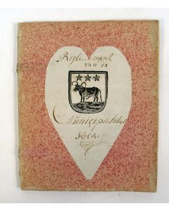 d'Erven Stichters Comptoir Almanach van 1801, in gebruik geweest bij de Municipaliteit van Edam.