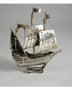Miniatuur zilveren galjoen