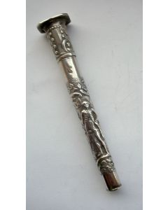 Zilveren lakkoker met de afbeelding van Zoutman, Christoffel  Woortman,  Amsterdam 1785