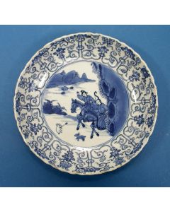 Chinees porseleinen bord, 'Joosje te Paard',  Kangxi periode