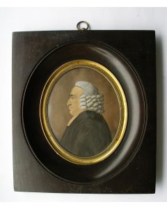 Portretminiatuur van een predikant, eind 18e eeuw