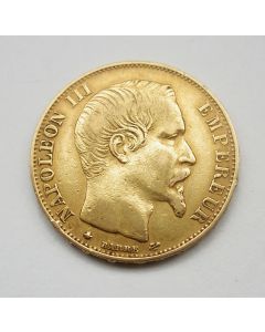 Frankrijk, 20 francs goud, Napoleon III, 1860