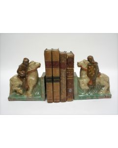 Stel aardewerk boekensteunen, D & G Druten, ca. 1930