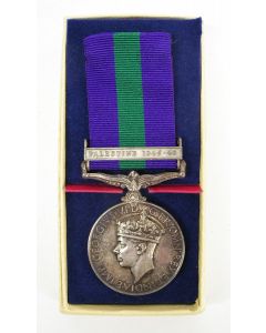  Engeland, General Service Medal met gesp  'Palestine 1945-48'.