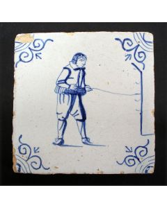 Ambachtstegel, touwslager, 17e eeuw
