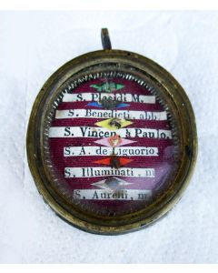 Houder met relikwieën van zes heiligen, ca. 1900