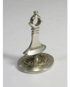 Zilveren signet met familiewapen Van Bommel, Johannes Petig, Amsterdam 1780