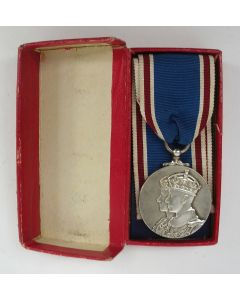 (Groot Brittannië) Zilveren Kroningsmedaille, Koning George VI, 1937.  