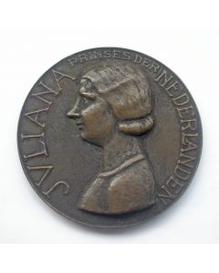 Plaquettepenning Prinses Juliana, door Gerrit Jan van der Veen, ca. 1935