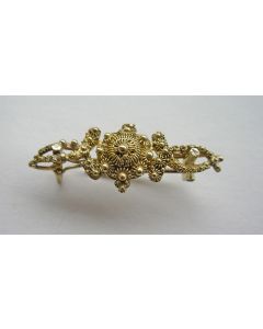 Gouden broche met Zeeuwse knop, 19e eeuw