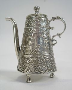 Zilveren miniatuur koffiepot, Pieter van Somerwil I, Amsterdam ca. 1730/40