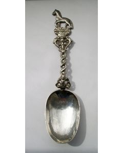 Friese zilveren geboortelepel, Tjerk Ysbrandy, Lemmer, gedateerd 1803 