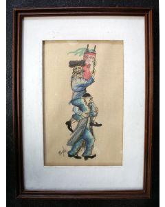 Mogal, 'Twee rabbijnen'', aquarel, ca. 1960