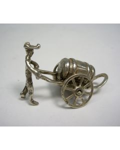 Zilveren miniatuur, tonnenrijder