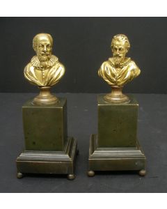 Bronzen beeldjes van de Koning Hendrik IV en de Hertog van Sully, Grand Tour souvenirs, 19e eeuw