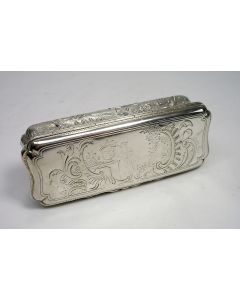 Zilveren tabaksdoos met galante voorstelling, Abraham Hoek, Schoonhoven 1791