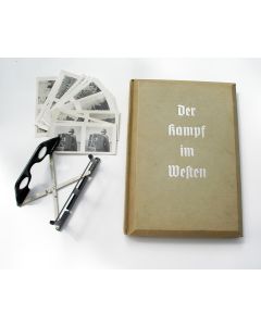 'Der Kampf im Westen', Duitse propaganda-uitgave met 100 stereofoto's en -kijker, 1940