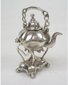 Miniatuur zilveren bouilloire, 19e eeuw