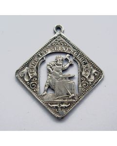 Zilveren gelukshanger met smid, Duitsland, 19e eeuw