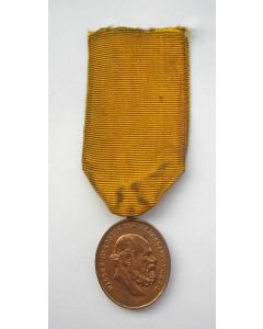 Medaille voor IJver en Trouw in brons, 1877