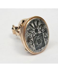 Gouden signet met familiewapen Strick van Linschoten, ca. 1800