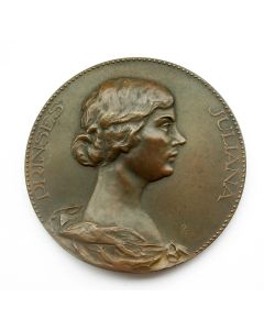 Jaarpenning VPK, 1927 (#1), Prinses Juliana 18 jaar