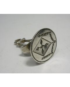 Zilveren signet /cachet met familiewapen Van Kessel, Amsterdam 1793