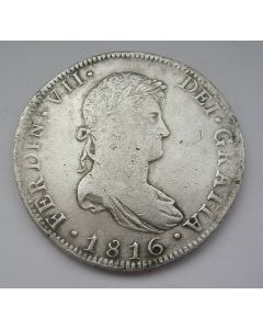 Mexico, 8 reales of pillar dollar, 1816