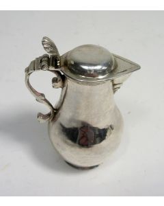 Miniatuur zilveren klepkan, Daniël van Strant, Amsterdam 1747