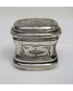 Zilveren lodereindoosje, C.J. Bruinings, Joure, 1871