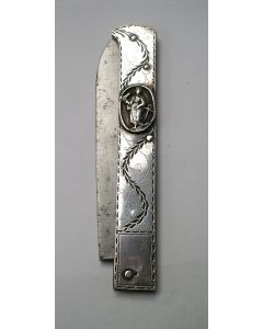 Zilveren knipmes, Jan Rienstra Sneek, gedateerd 1771