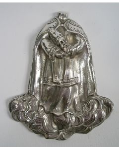 Zilveren devotieschildje, Heilige Dionysius, ca. 1800