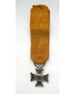 Zilveren kruis voor officieren van de schutterijen, 1866 (20 jaar), miniatuur draagmedaille