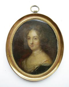 Miniatuurportret van Marguerite de Béthune, Comtesse de Lude, 1685