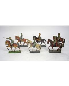 Duro en Elastolin  figuren, Duitse soldaten te paard, ca. 1935