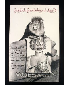 J.H. Moesman, litho, tentoonstellingsaffiche Grafisch Gezelschap 'De Luis', Utrecht 1963