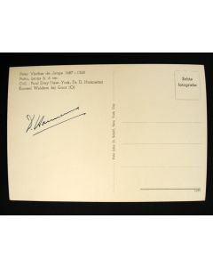 Ansichtkaart met handtekening van Dirk Hannema