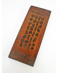 Houten vorm voor zoethoutsnoepjes, Frankrijk, 19e eeuw