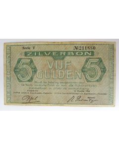 Bankbiljet, 5 gulden 1944 zilverbon