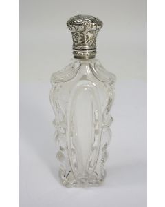 Parfumfles met zilveren dop, 19e eeuw