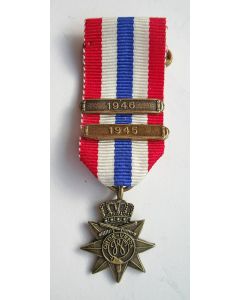 Ereteken voor Orde en Vrede, met gespen, miniatuur draagmedaille