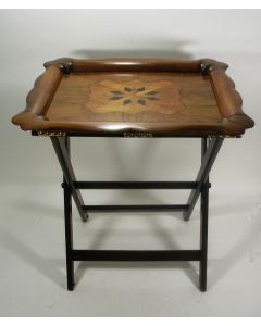 Serveertafel / butler tray met marquetterie, 19e eeuw