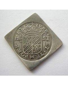 Groningen, noodmunt van 12,5 stuivers, uitgegeven tijdens het beleg van 1672
