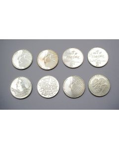 8 zilveren vijftigguldenstukken, 1984 - 1993